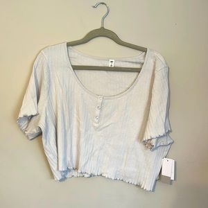 Light grey plus crop top, BNWT 3X